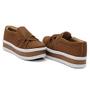 Imagem de Tênis Slip On Moda Fashion Casual Feminino com Nó Frontal Sola Reta Alta Calce Fácil