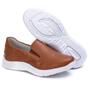 Imagem de Tênis Slip On Sapatilha Feminina Solado Chunky Anatômico Forro Couro Palmilha GEL Conforto Casual