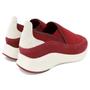 Imagem de Tênis Slip On Usaflex Canelado Vermelho Detalhe Camurça 3219002