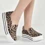 Imagem de Tênis Slip On Via Marte Animal Print Bege 010-009-04