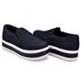 Imagem de Tenis Slip On Yoyo Store Liso com Elastico e Sola Alta Detalhe Listras