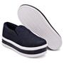Imagem de Tenis Slip On Yoyo Store Liso com Elastico e Sola Alta Detalhe Listras
