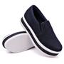 Imagem de Tenis Slip On Yoyo Store Liso com Elastico e Sola Alta Detalhe Listras