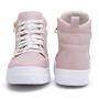 Imagem de Tênis Sneaker Cano Alto Feminino Cadarço Zíper Estilo Macio Rosa