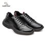 Imagem de Tenis Sneaker Casual Masculino De Amarrar Couro Eco All Black