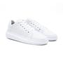 Imagem de Tenis Sneaker Casual Masculino Sola4cm Couro Eco All White