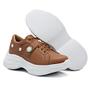 Imagem de Tênis Sneaker Chunky Moda Casual Feminino com Cadarço Sola Leve Conforto Mulher Fashion