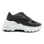 Imagem de Tênis Sneaker Feminino Chunky com Recorte Preto Casual Footz