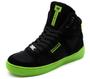 Imagem de Tenis Sneakers Cano Alto Top Fitness Preto Sola Verde