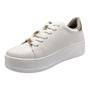 Imagem de Tênis Via Marte Feminino Napa Branco Dourado Sola Alta FlatForm 23002 Original