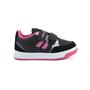 Imagem de TENIS VIA VIP STREET BABY C/ tiras autocolantes E SILK LATERAL PRETO/PINK MENINA