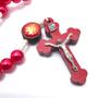 Imagem de Terço Do Espirito Santo Pérola Vermelho Com Folheto De Oração