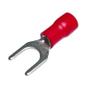 Imagem de Terminal garfo com isolação vermelho 0,5-1,5mm - forquilha m5 - pct c/100pcs (proauto)