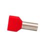 Imagem de Terminal Ilhós Tubular Pré Isolado Duplo 10mm Vermelho 100Pç 3201026