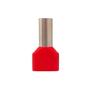 Imagem de Terminal Ilhós Tubular Pré Isolado Duplo 10mm Vermelho 100Pç 3201026