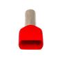 Imagem de Terminal Ilhós Tubular Pré Isolado Duplo 10mm Vermelho 100Pç 3201026
