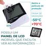 Imagem de Termo Higrômetro Digital Sensor Externo Interno Medidor De Temperatura Umidade Ar E Relógio Digital