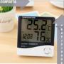 Imagem de Termo-Higrômetro Digital  Sensor Umidade Temperatura Relógio
