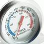 Imagem de Termometro Analogico Forno 300 Graus Inox Culinaria Preparo Refeiçao Cozinha Domestico Profissional Churrasqueira Resistente Seguro Alta Temperatura P