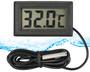 Imagem de Termômetro Digital Simples LCD Cabo 1 metro e Certificado de Calibração Geladeira Freezer Chocadeira Aquário