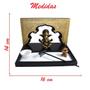 Imagem de Terrário Bandeja Areia Altar Ganesha Jardim Zen Decorativo Porta Vela Madeira 14cm