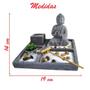 Imagem de Terrário Bandeja Areia Altar Jardim Zen Decorativo Porta Vela Meditação Pedra 14cm