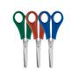 Imagem de Tesoura Escolar C Régua De Aço Inox Com 13Cm Colorida Kit 3