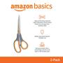 Imagem de Tesouras Multiuso Amazon Basics - Pacote com 2 - Aço Inoxidável