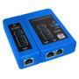 Imagem de Testador de Cabos de Rede com Leds RJ11 e RJ45  Azul - Pier Telecom