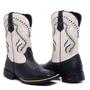 Imagem de Texana Masculina Bota Botina Country Cano Medio Bico Quadrado Bordado Lançamento
