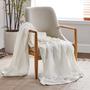 Imagem de Throw Blanket Bedsure Cooling Cotton Waffle Weave Ivory