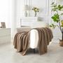 Imagem de Throw Blanket Douceur Light Brown Soft Chunky Cable Knit