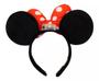 Imagem de Tiara Com Leds Laço Vermelho E Orelhas Minnie Disney