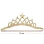 Imagem de Tiara Coroa Infantil Estrela Festa Strass Pedra Brilhante Faixa Elástica 13cm