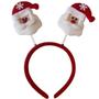 Imagem de Tiara De Natal Rosto Papai Noel Arquinho Luxo Santa Claus Acessório Natalino Arco Adulto Infantil