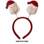 Imagem de Tiara De Natal Rosto Papai Noel Arquinho Luxo Santa Claus Acessório Natalino Arco Adulto Infantil