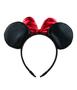 Imagem de Tiara Preta Orelhas Laço Vermelho Minnie 20x25cm - Disney