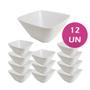 Imagem de Tigela bowl 12un quadrado melamina branco cumbuca salada