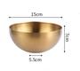 Imagem de Tigela Bowl Aço Inox Dourado 15cm Bacia Multiuso Cozinha X-15D