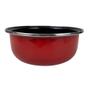 Imagem de Tigela Bowl Esmaltada Ágata Borda Inox 2 Litros Vermelho