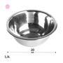 Imagem de Tigela Bowl Inox Multiuso Para Cozinha Redonda 1,3 L 20 Cm - Tigela Bowl Inox Para Cozinha