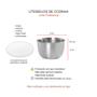 Imagem de Tigela Bowl Mini Inox e Tampa Doces Figer Food Buffet 210ml