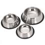 Imagem de Tigela De Inox Comedouro Bebedouro Antiderrapante Para Pet Cachorro Gato Diversos Tamanhos LR-0073