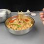 Imagem de Tigela de Macarrão Frio Coreana - Grande e Isolada em Aço Inoxidável