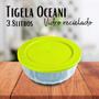 Imagem de Tigela de Vidro Oceani Com Tampa Verde 3,8 Litros Vitazza