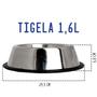 Imagem de Tigela Inox Para Pet Comedouro e Bebedouro 1,6L - 2 Unidades