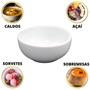Imagem de Tigela Mexicana Bowl 400 ml Porcelana Branca Sopa Caldo Sobremesa Mousse Refratário Apto para Forno 13,5 cm