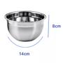 Imagem de Tigela Mixing Bowl em aço inox para salada, cozinha 500 ml