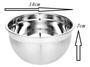 Imagem de Tigela Mixing Bowl Inox Pequena 14Cm Multiuso 14X7Cm Kehome