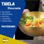 Imagem de Tigela Multiuso Aço Inox Salada Dourada 15cm